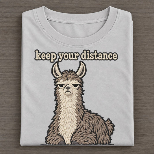 Keep Your Distance Strongly Worded Classic T-shirt – Grey