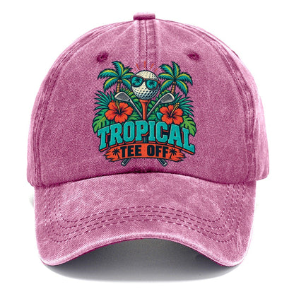 Tropical Tee Off Golf Life Classic Cap – Dusty Rose