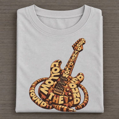 Guitar Cable Loop Letter Sculpture Classic T-shirt – Grey