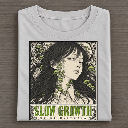 Slow Growth Quiet Hysteria Classic T-shirt – Grey