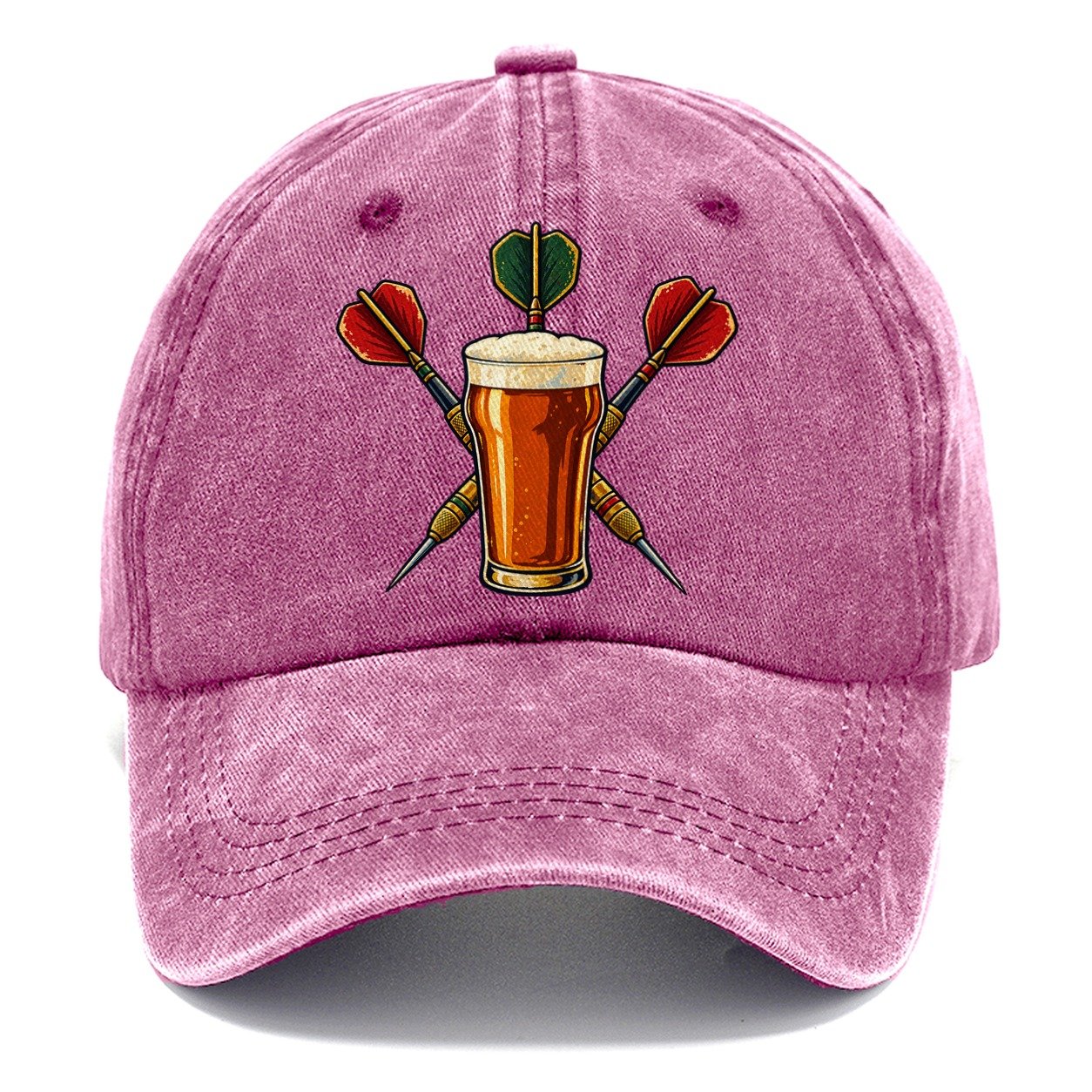 Pub Darts And Unbranded Pint Uk Culture Heritage Classic Cap – Dusty Rose