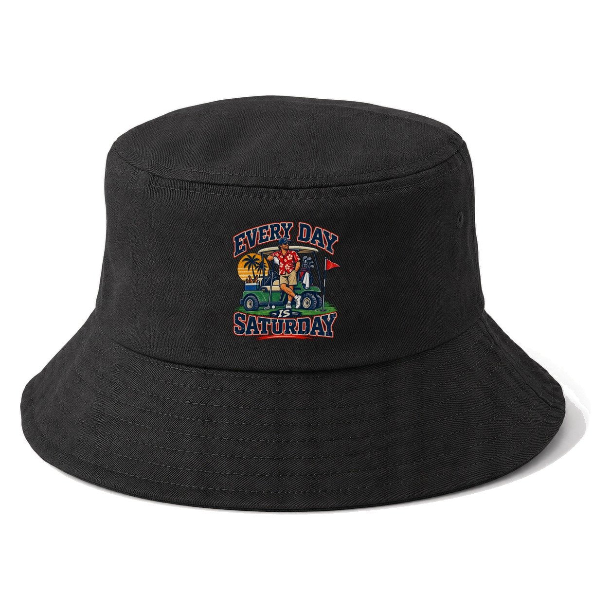 Every Day Is Saturday Golf Life Bucket Hat – Black