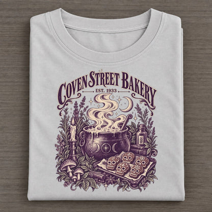 Coven Street Bakery Midnight Haunt Classic T-shirt – Grey