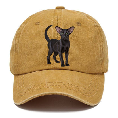 Oriental Shorthair Standing Three Quarter Realistic Cat Portrait Classic Cap – Golden Harvest