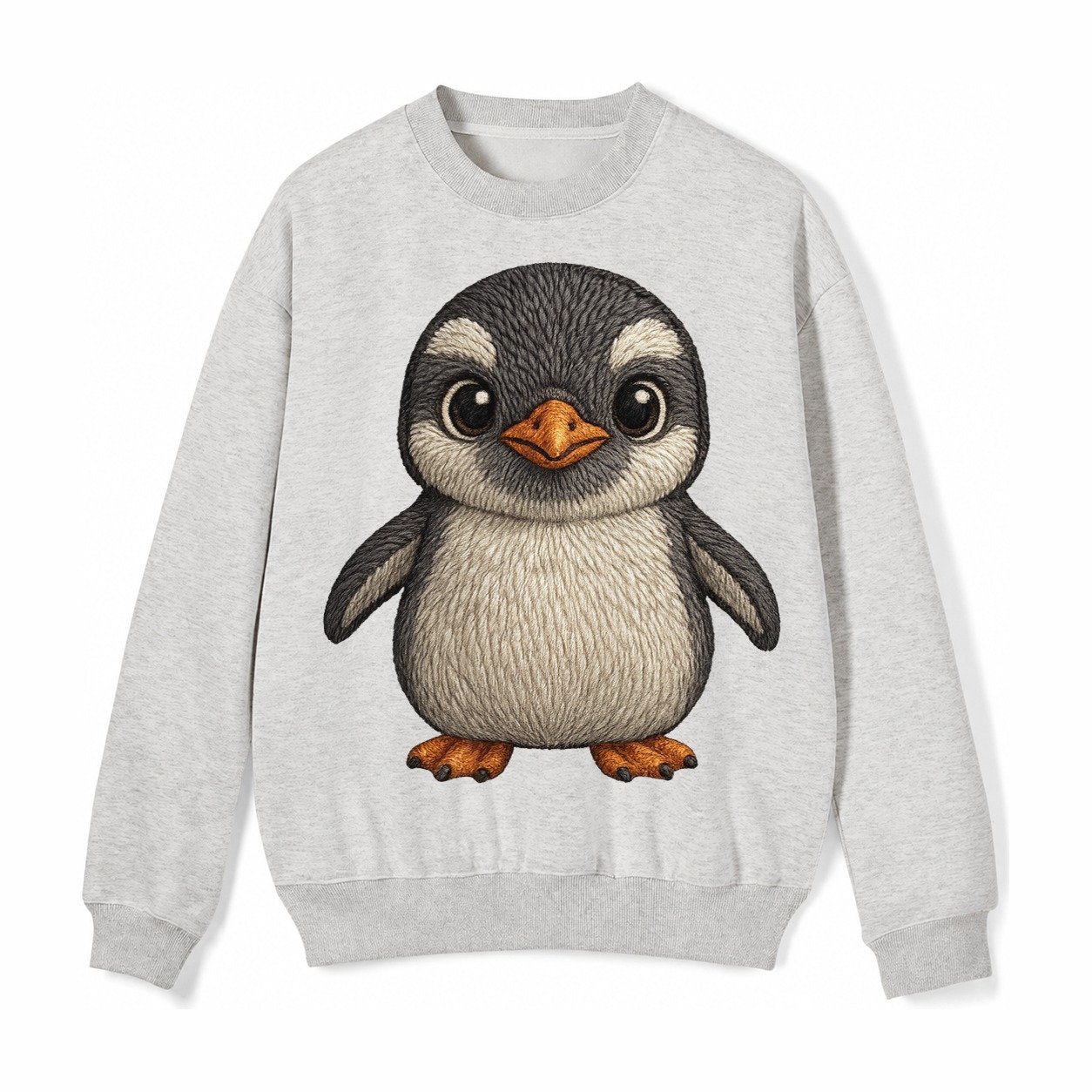 Baby Gentoo Penguin Fleece Sweatshirt – Light Gray