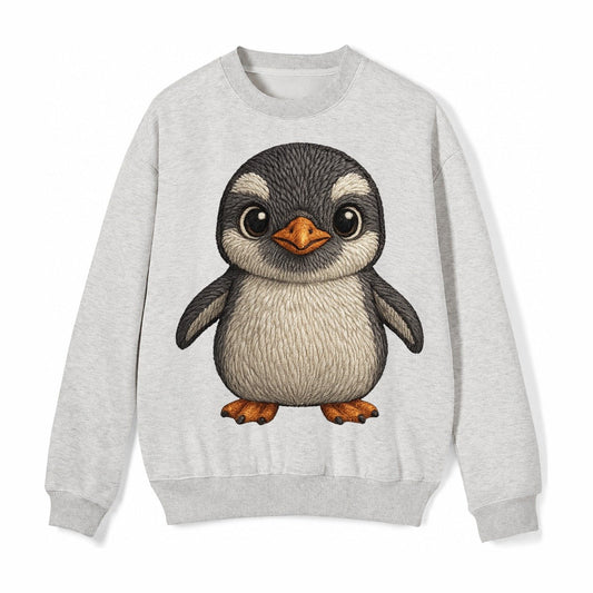 Baby Gentoo Penguin Fleece Sweatshirt – Light Gray