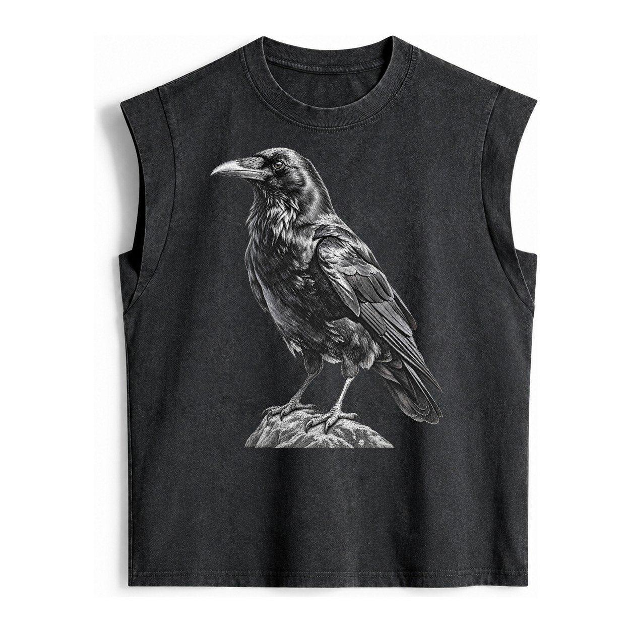 Raven Vintage Washed Tank – Black