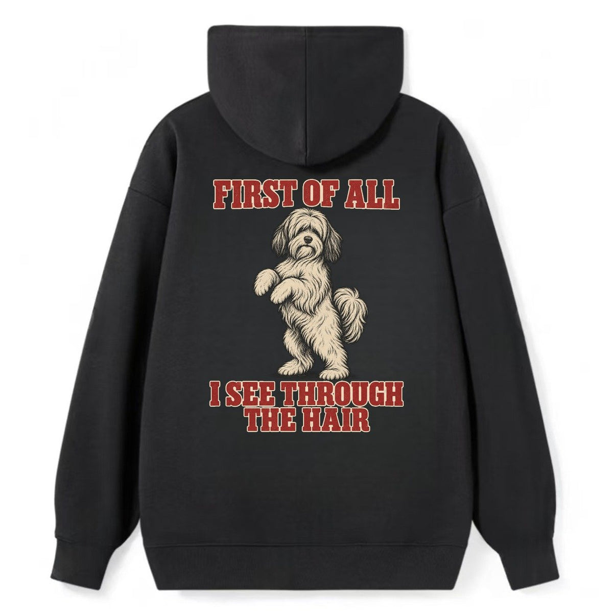 Tibetan Terrier Dog Declarations Classic Pullover Hoodie – Black