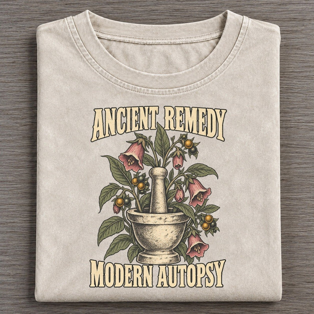 Modern Autopsy Botanical Warnings Vintage T-shirt – Off White