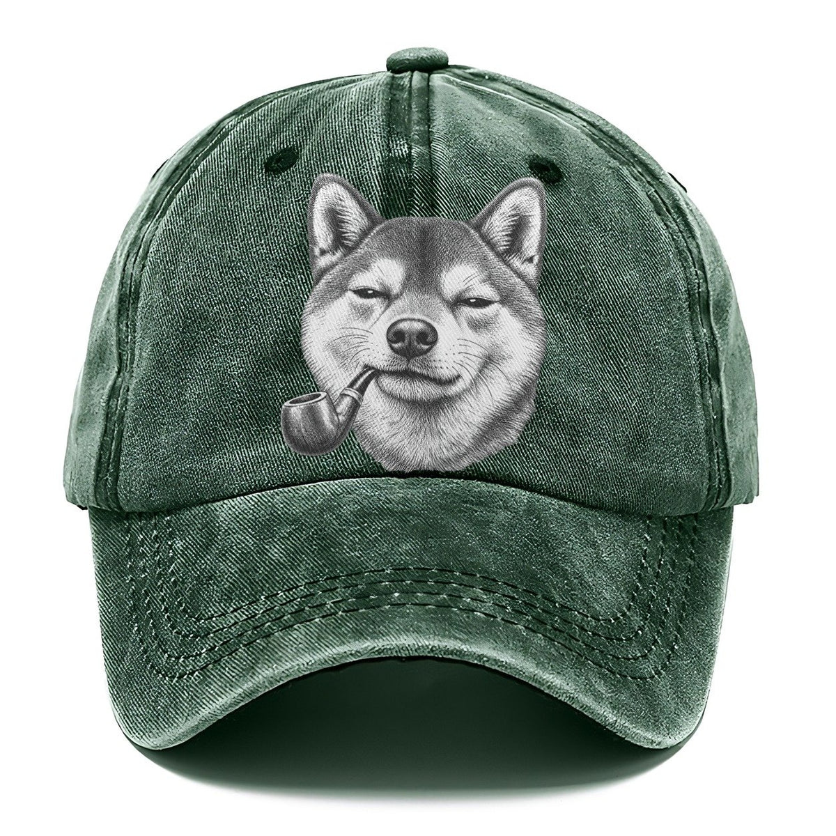 Shiba Inu A Classic Tobacco Pipe Smoking Dogs Smoking Dogs Portraits Classic Cap – Forest Mist