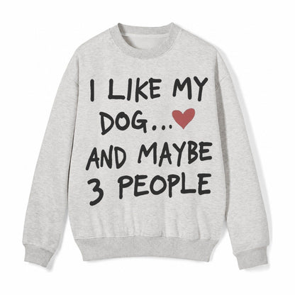 Dog Maybe 3 People Fleece Sweatshirt – Light Gray