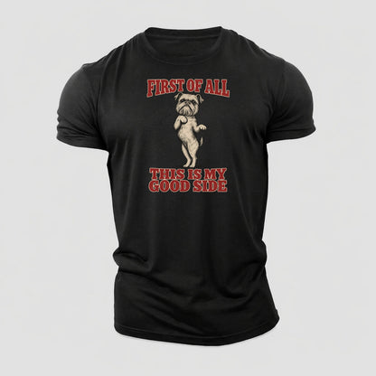 Brussels Griffon Dog Declarations Cotton T-Shirt – Black