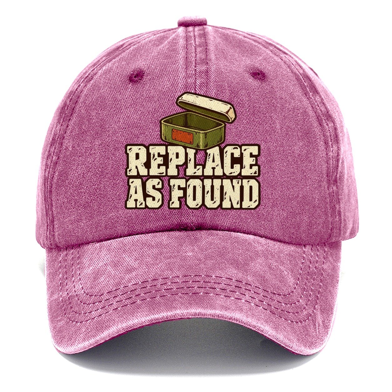 Replace As Found Geocaching Classic Cap – Dusty Rose
