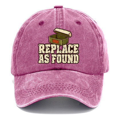 Replace As Found Geocaching Classic Cap – Dusty Rose