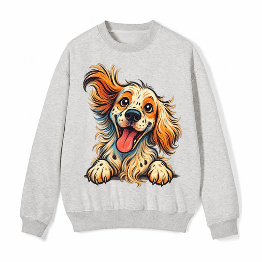 English Springer Spaniel Fleece Sweatshirt – Light Gray