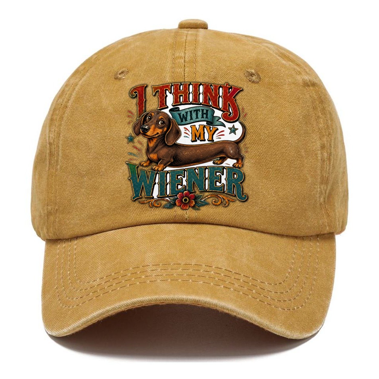I Think With My Wiener Dachshund Classic Cap – Golden Harvest
