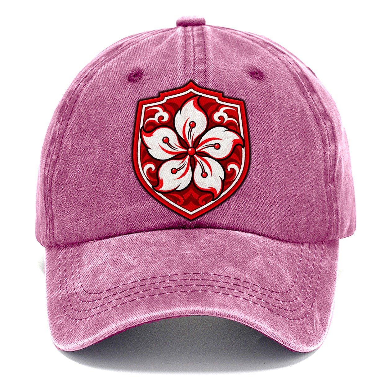 Hong Kong Minimal Emblem Country Logos Classic Cap – Dusty Rose