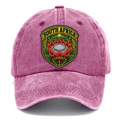 South Africa Retro Badge Country Logos Classic Cap – Dusty Rose