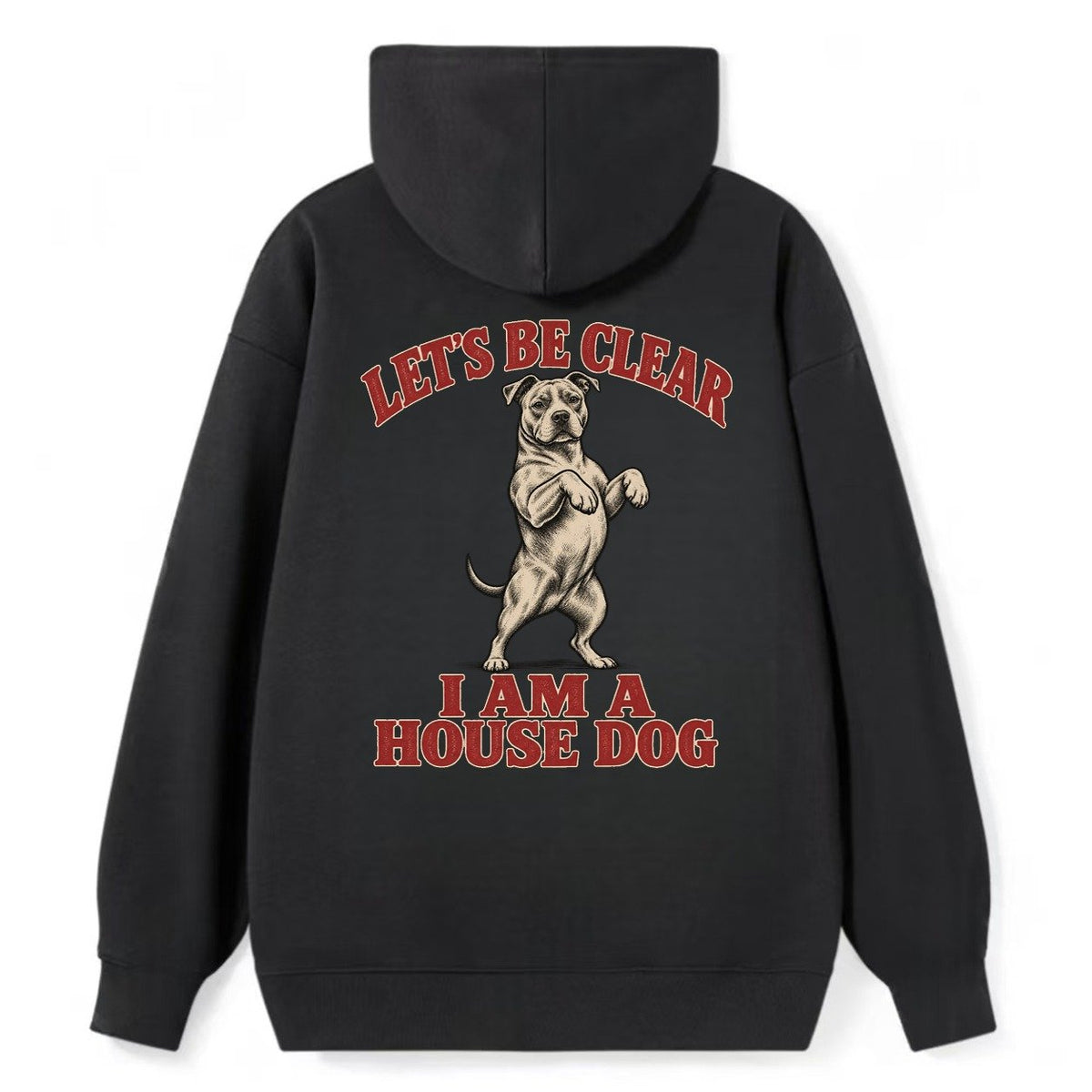 American Pit Bull Terrier Dog Declarations Classic Pullover Hoodie – Black