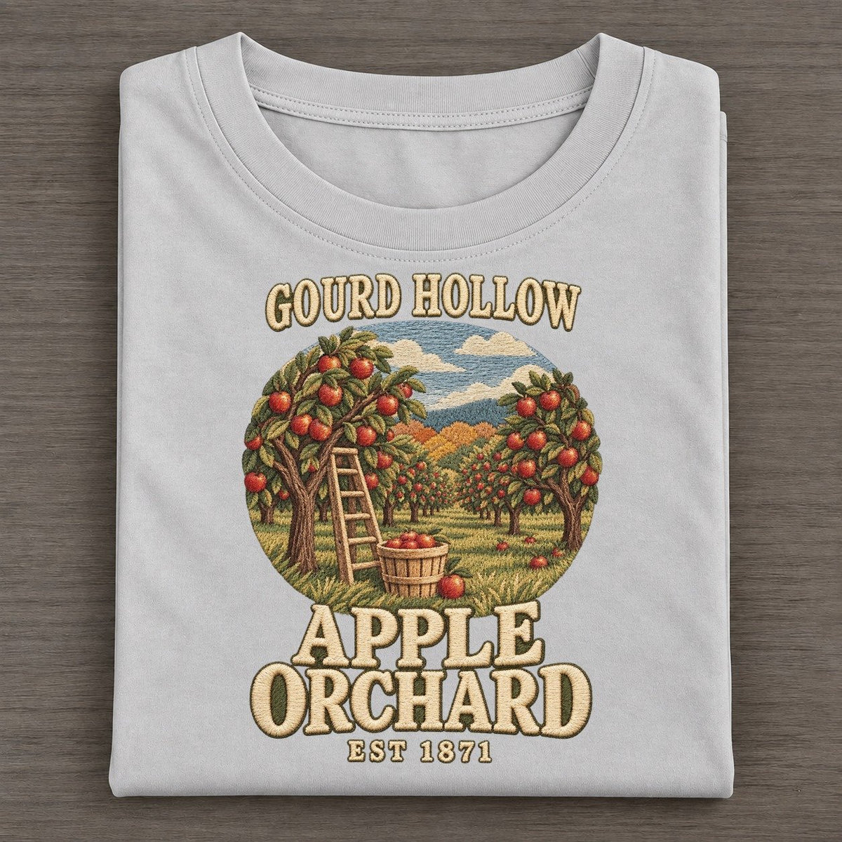 Apple Orchard Gourd Hollow Classic T-shirt – Grey