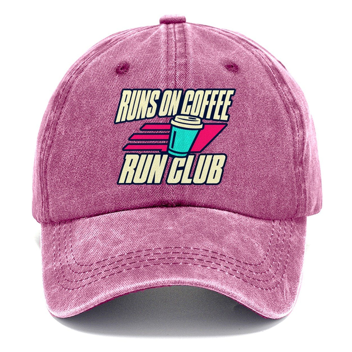 Runs On Coffee Run Club 90S Running Clubs Classic Cap – Dusty Rose