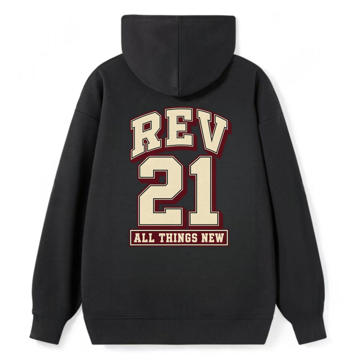 Revelation 21 Varsity Chapel Varsity Classic Pullover Hoodie – Black