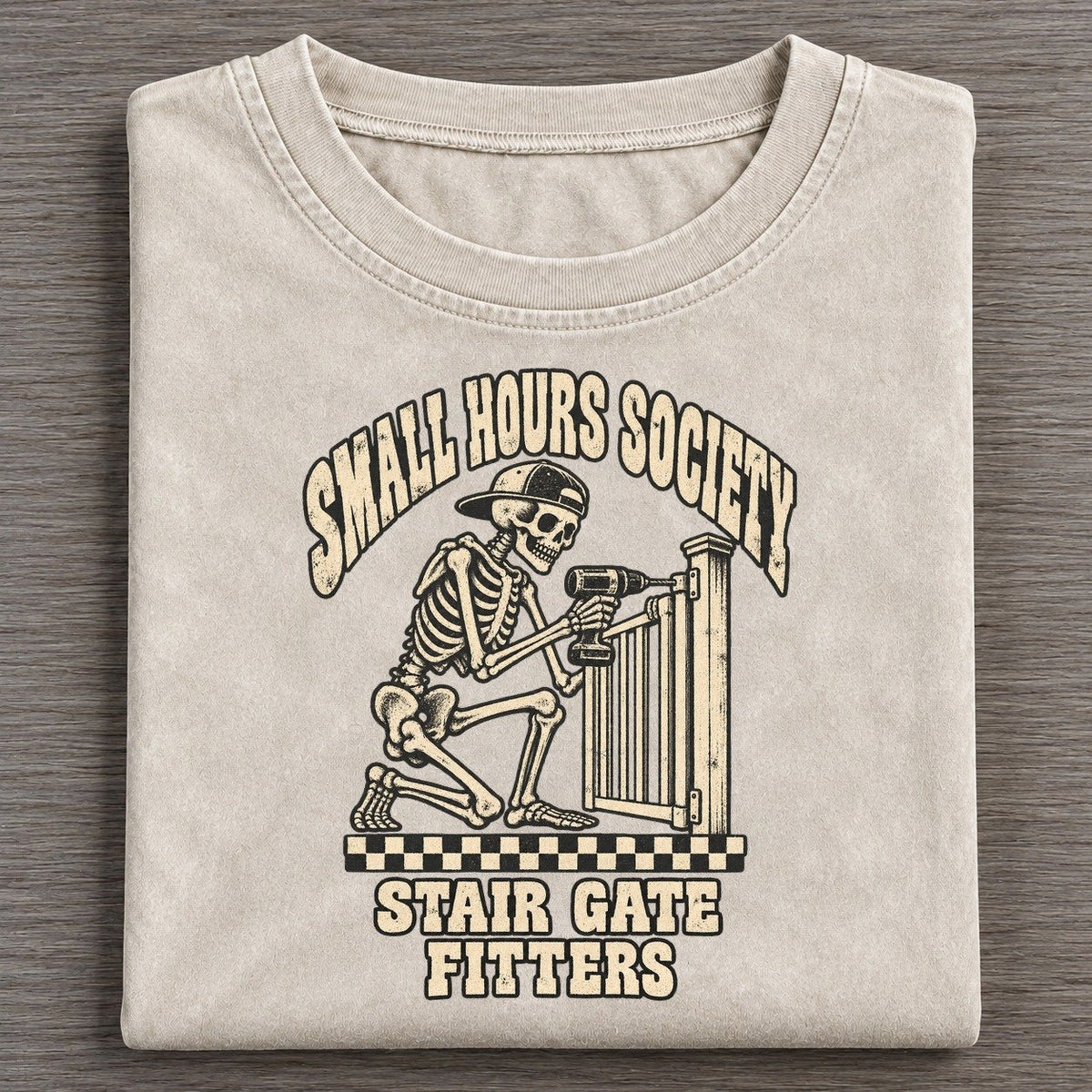 Gate Builder Small Hours Society Vintage T-shirt – Off White