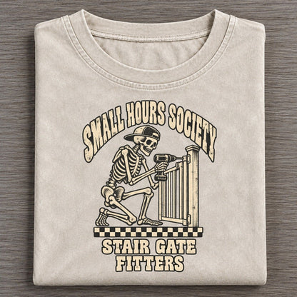 Gate Builder Small Hours Society Vintage T-shirt – Off White