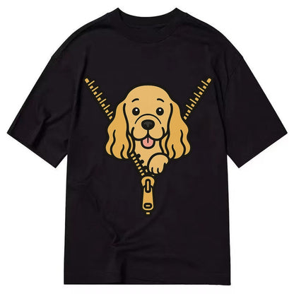 Cocker Spaniel Golden Or Buff Extremely Long Silky Ears Gent Classic T-shirt – Black
