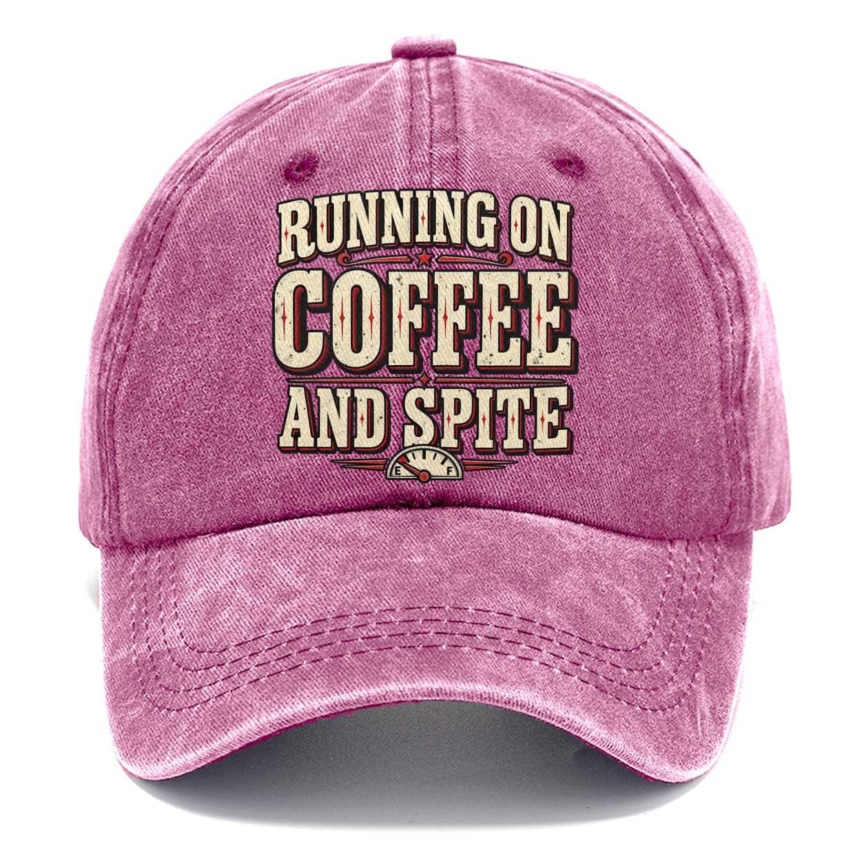 Running On Coffee And Spite American Wit Classic Cap – Dusty Rose
