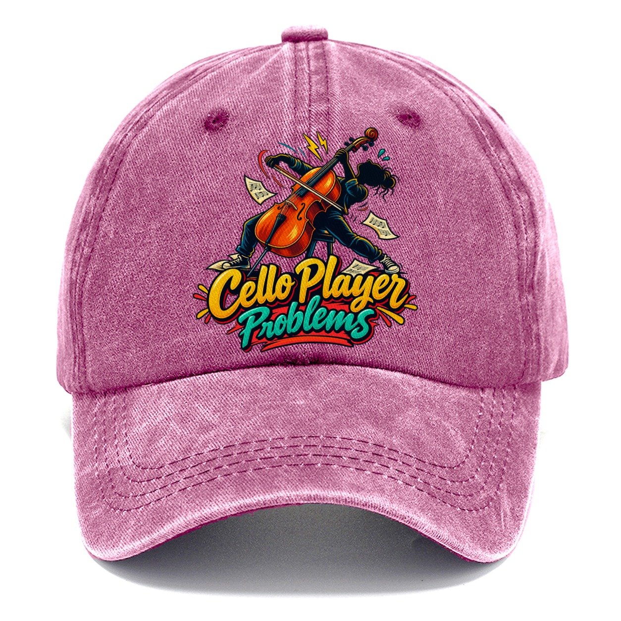 Cello Player Problems Music Instruments Classic Cap – Dusty Rose
