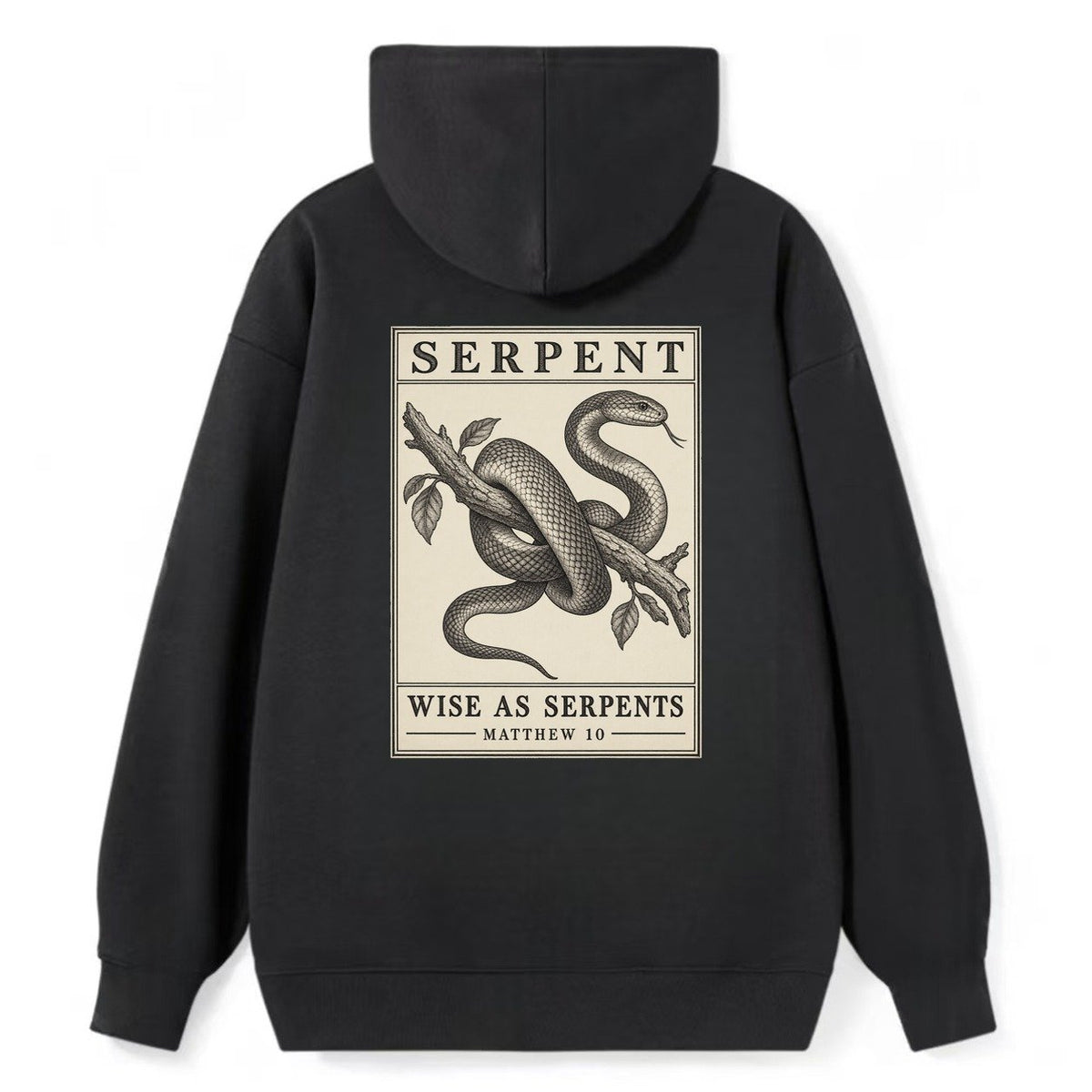 Serpent Specimen Plate Creature Canticle Classic Pullover Hoodie – Black