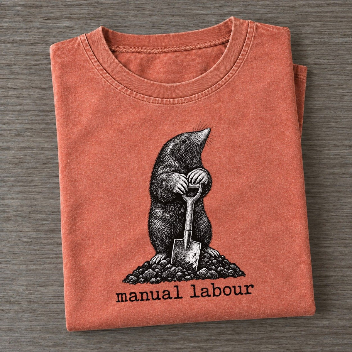 Manual Labour Collective Nouns Vintage T-shirt – Terracotta
