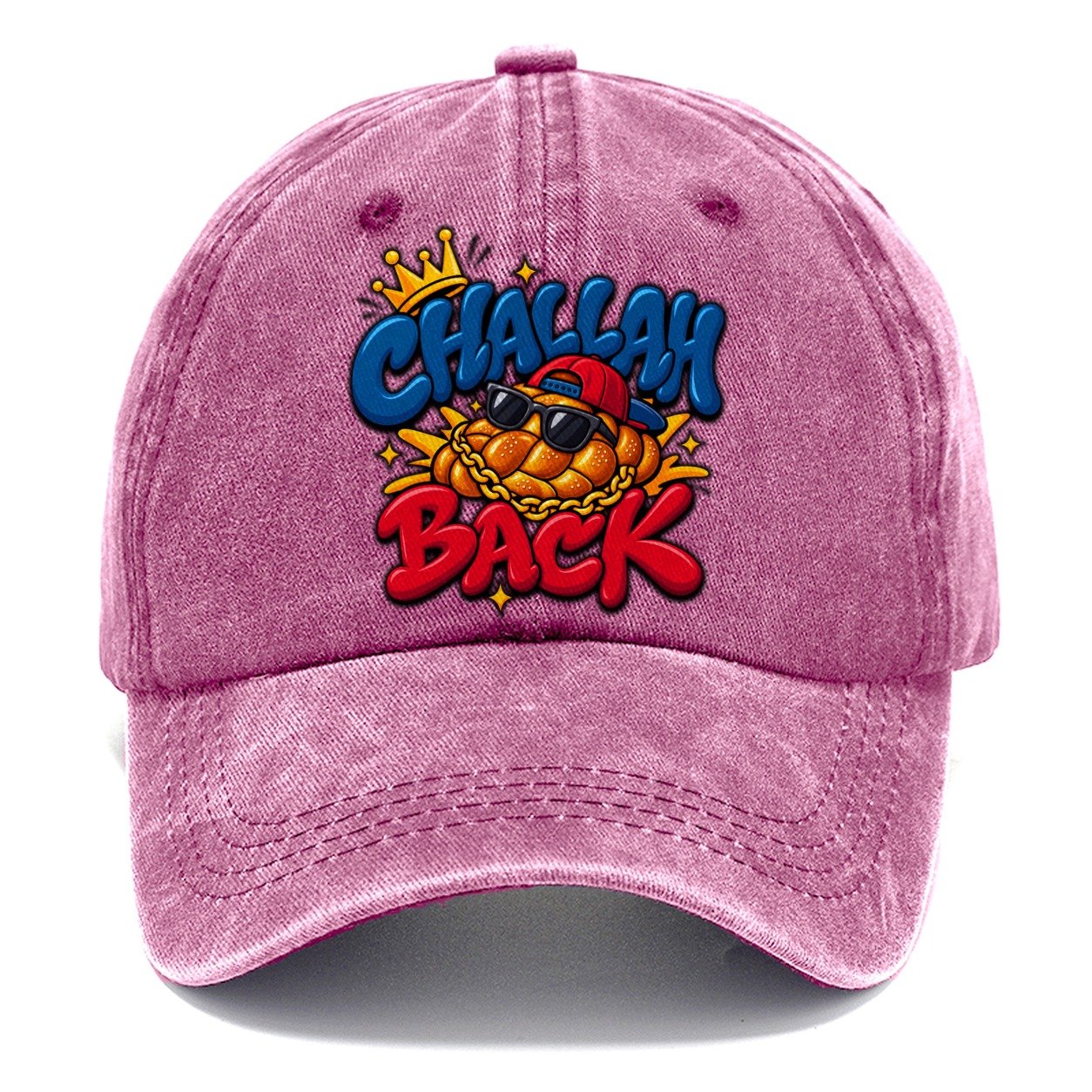Challah Back Retro Judaism Heritage Classic Cap – Dusty Rose