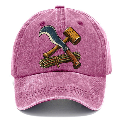 Hedgelayer Billhook Mallet And Hazel Rods Uk Culture Heritage Classic Cap – Dusty Rose