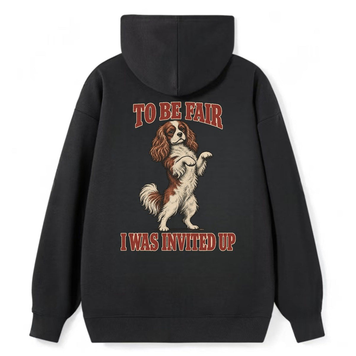 Cavalier King Charles Spaniel Dog Declarations Classic Pullover Hoodie – Black