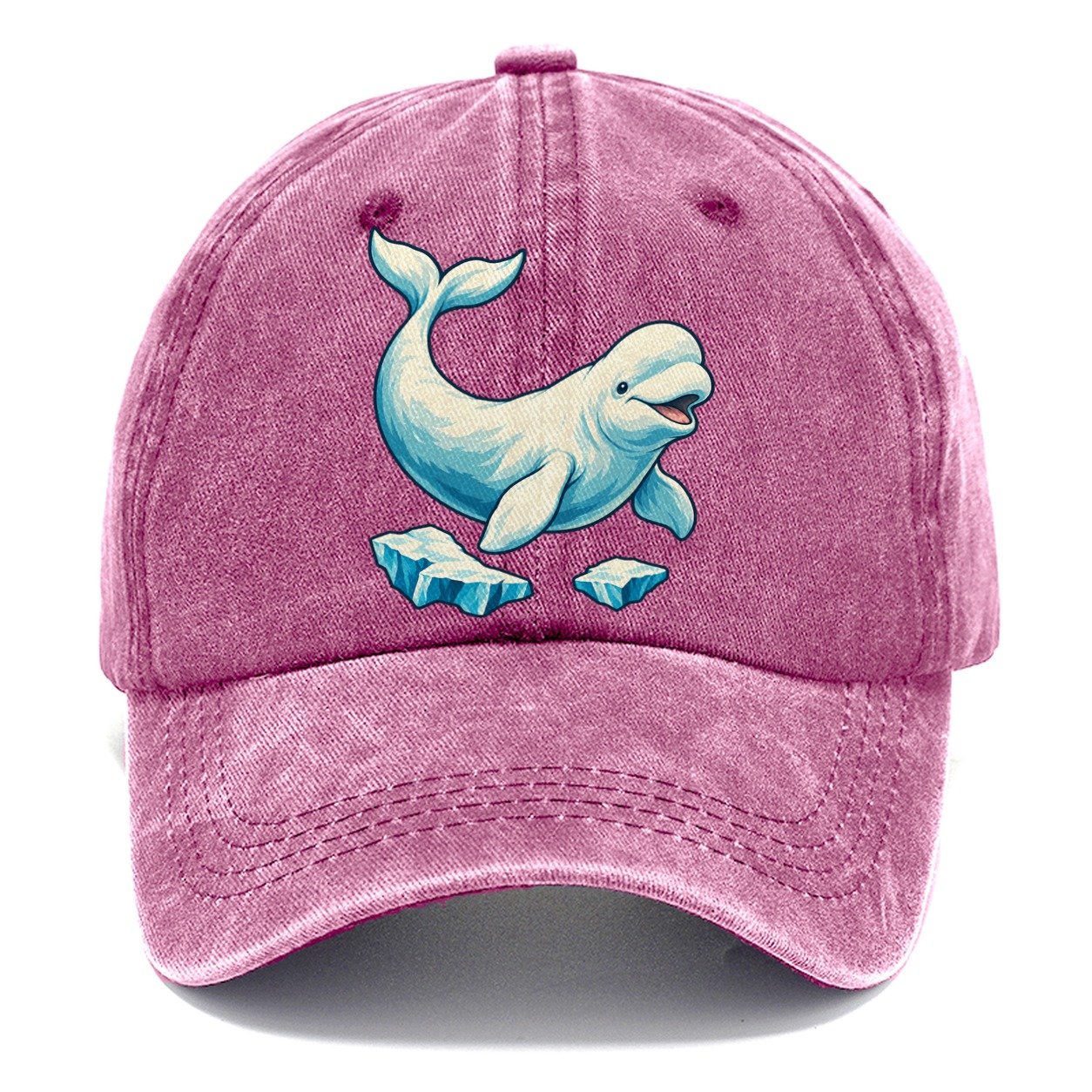 Beluga Whale And Floating Ice Canada Cultural Icons Classic Cap – Dusty Rose