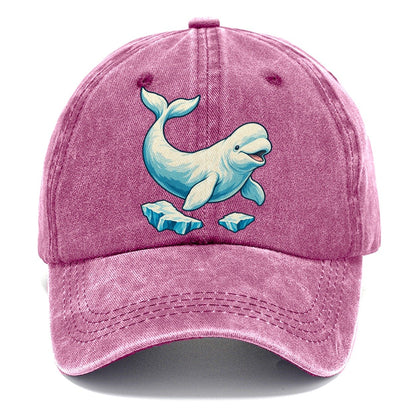 Beluga Whale And Floating Ice Canada Cultural Icons Classic Cap – Dusty Rose