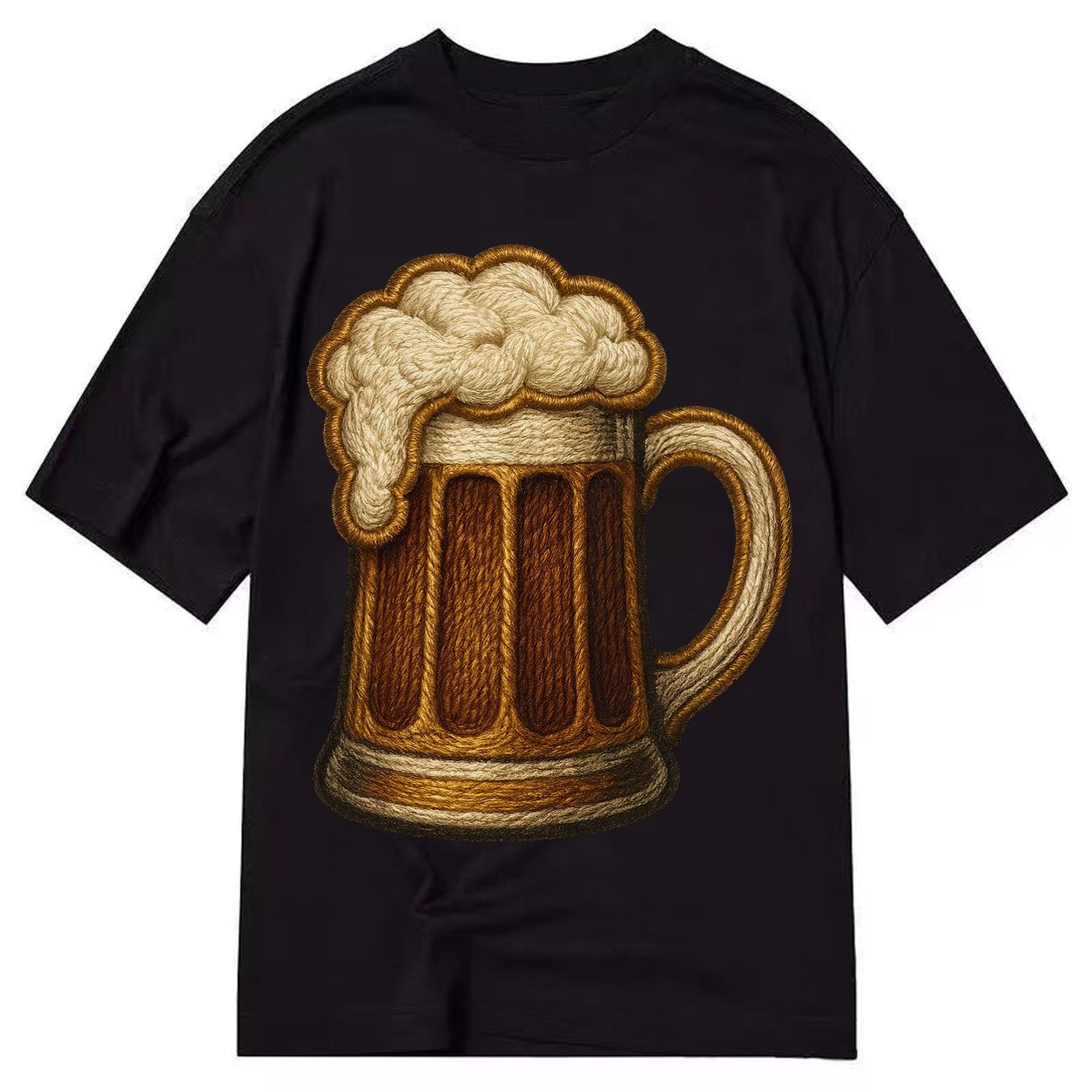 Beer Mug Frosted Mug With Foam Head Classic T-shirt – Black