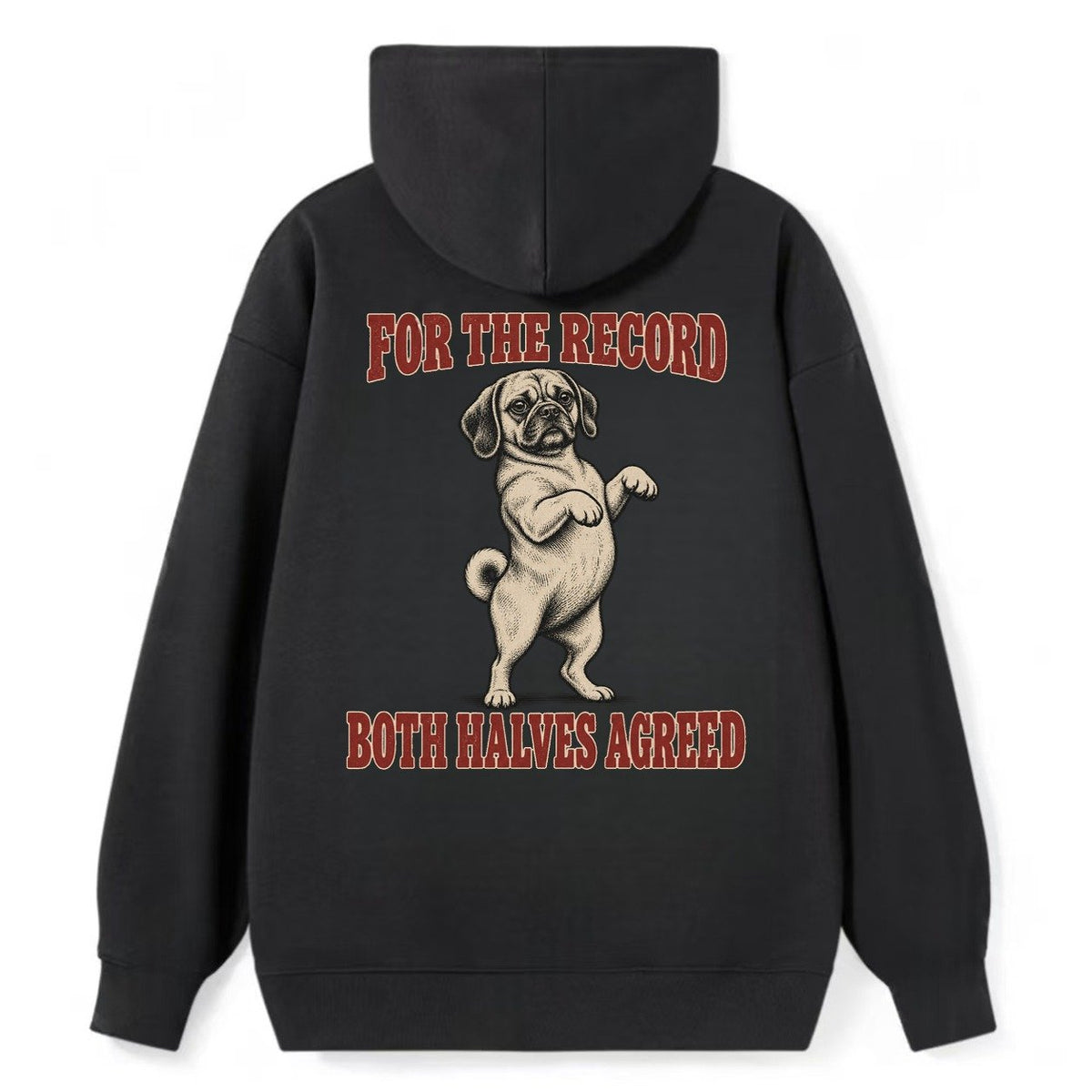 Puggle Dog Declarations Classic Pullover Hoodie – Black