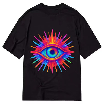 Rainbow Third Eye Prismatic Eye Radiating Spectrum Colors Re Classic T-shirt – Black