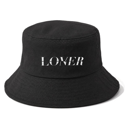 Lover Loner Split Feelings Bucket Hat – Black