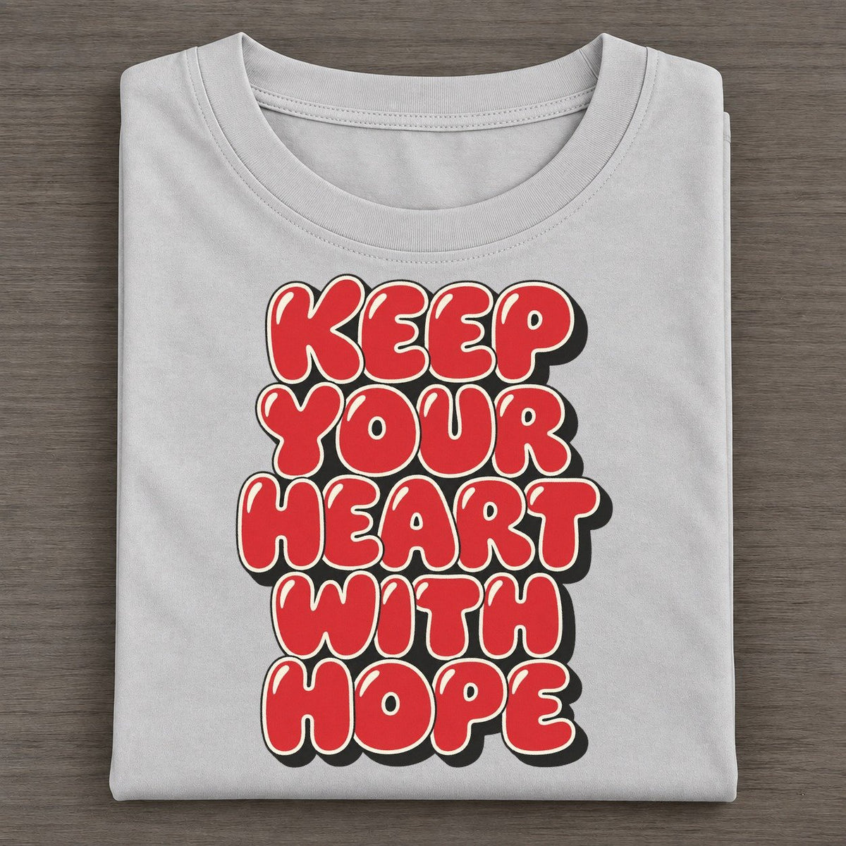 Keep Your Heart With Hope Sunday Puff Classic T-shirt – Grey
