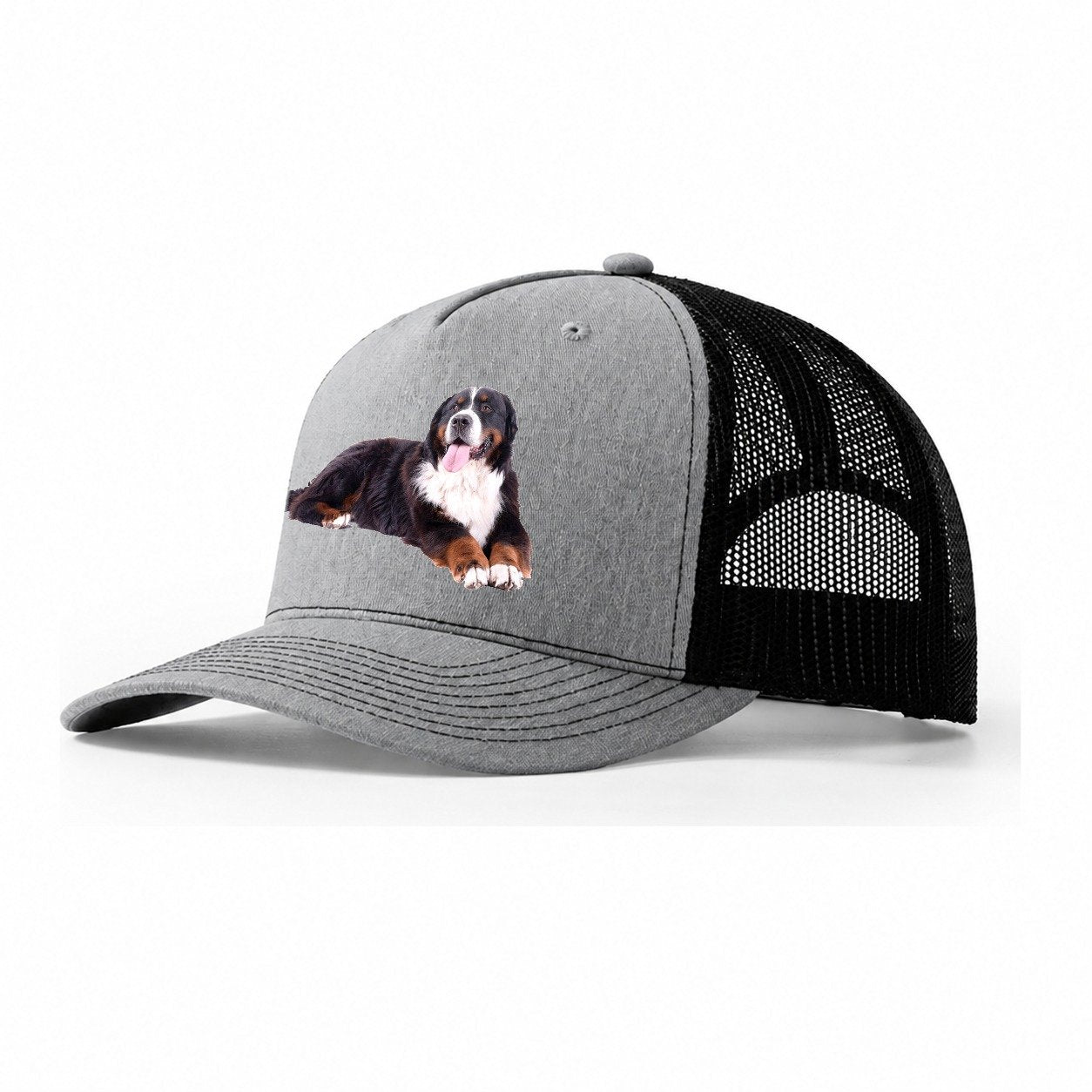 Bernese Mountain Dog Trucker Hat – Sport Grey-Black