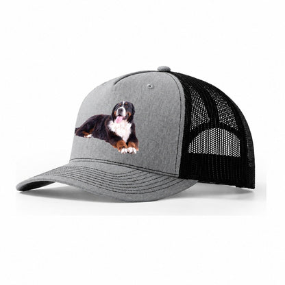 Bernese Mountain Dog Trucker Hat – Sport Grey-Black