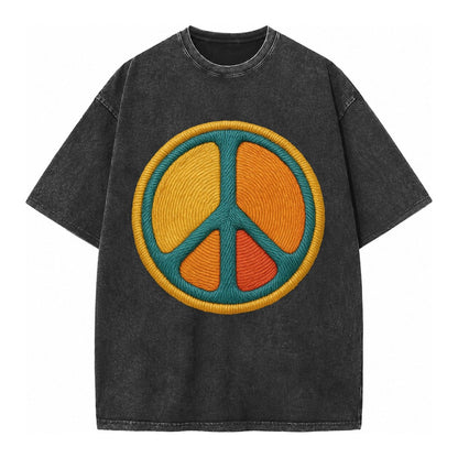 Golden Peace Vintage T-shirt – Black