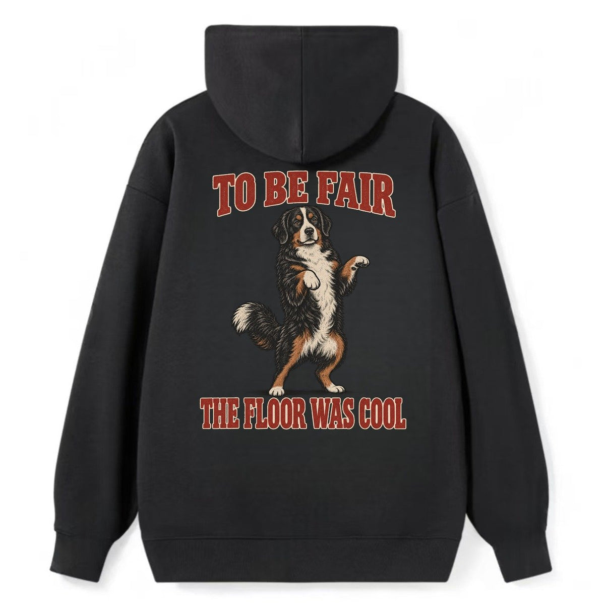 Bernese Mountain Dog Dog Declarations Classic Pullover Hoodie – Black
