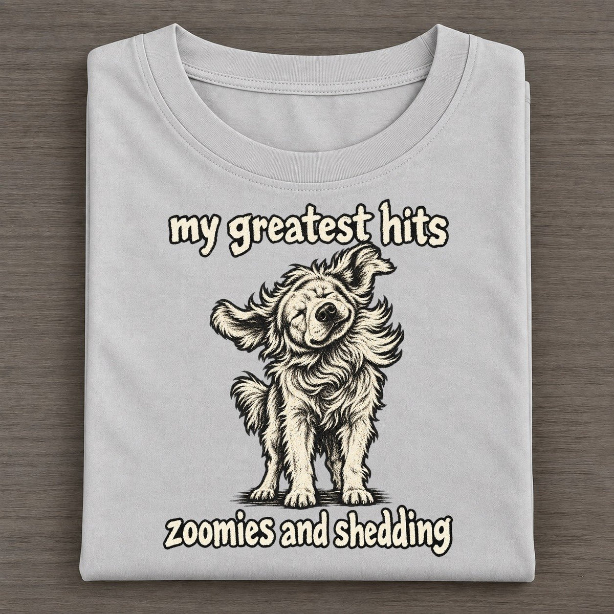 A Thick Coated Dog Mid Shake Body Twisting Coat Flung Outward Bark For Me Classic T-shirt – Grey