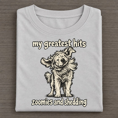A Thick Coated Dog Mid Shake Body Twisting Coat Flung Outward Bark For Me Classic T-shirt – Grey