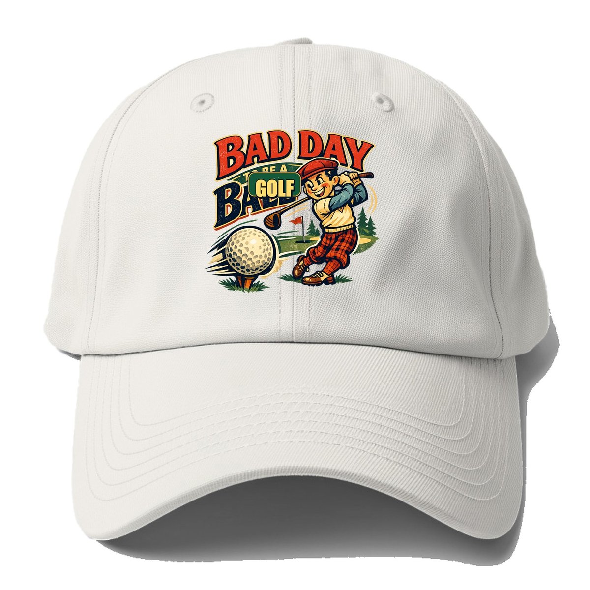 Bad Day To Be A Golf Ball Baseball Cap – Off White